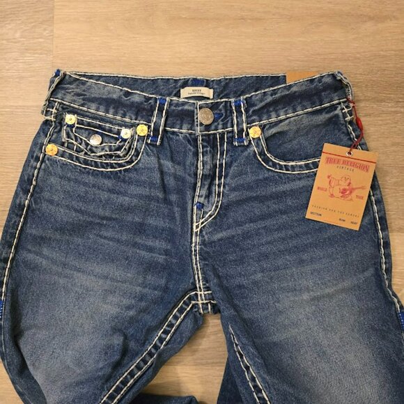 TRUE RELIGION RICKY SUPER T FLAP STRAIGHT JEAN - SZ 32 BNWT - Picture 5 of 6